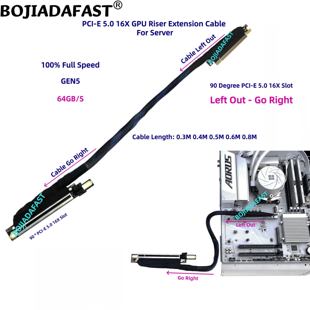 كابل تمديد رايزر لبطاقة الرسوم - مراجعة Pcie 5.0 Gpu Riser Cable وسعره