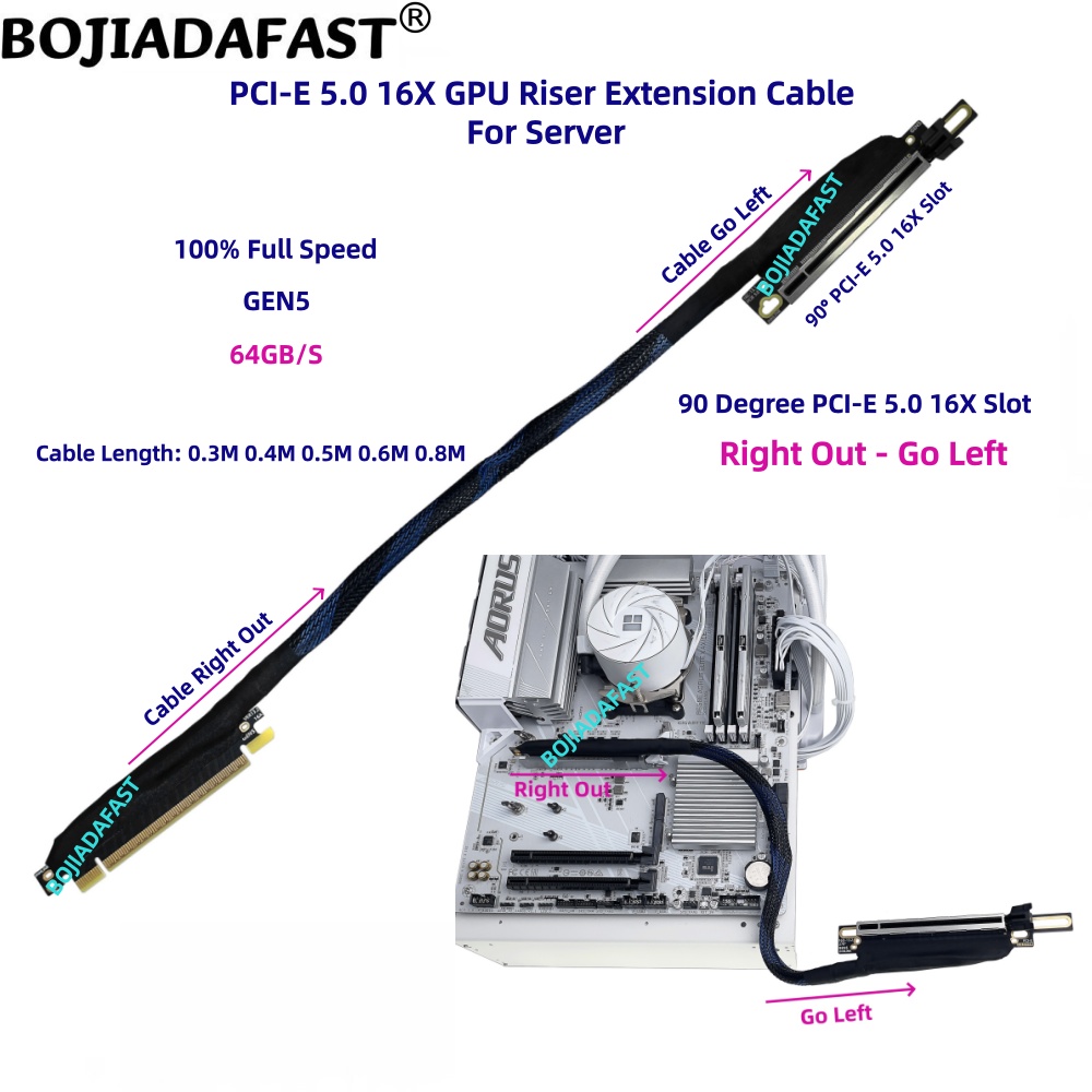 كابل تمديد رايزر لبطاقة الرسوم - مراجعة Pcie 5.0 Gpu Riser Cable وسعره